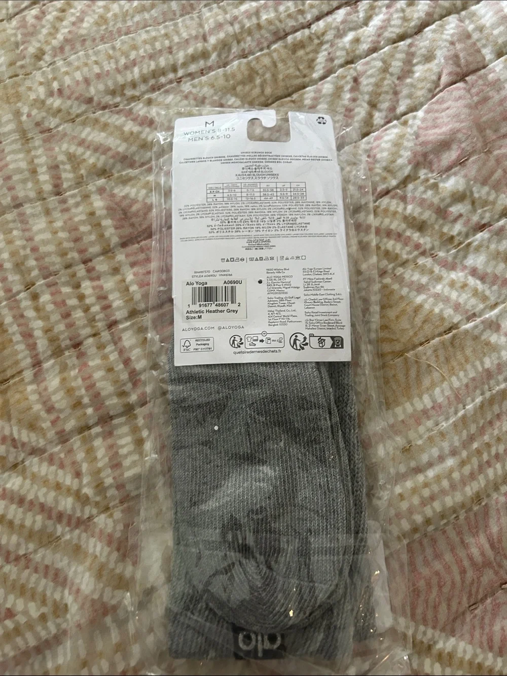 ALO Yoga Unisex Scrunch Sock - Heather Gray